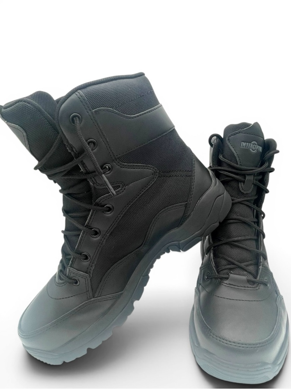 Interceptor Tactical Boots Black Men Size 8 Work Combat Boots - Picture 12 of 12